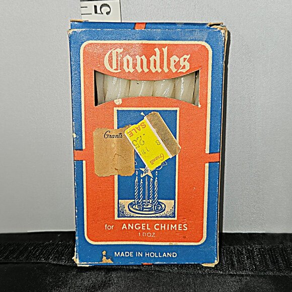 Vintage White Candles for Angel Chimes Made in Holland 8 of 10 - Picture 2 of 5
